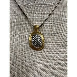 Ferrara Artisan Two Toned Pendant Necklace